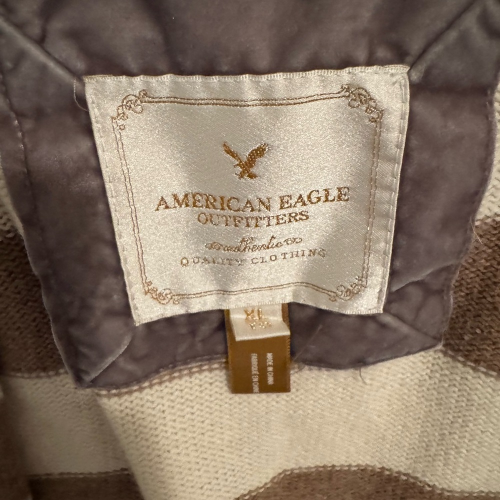 American Eagle Outfitters Brown and Cream Knit